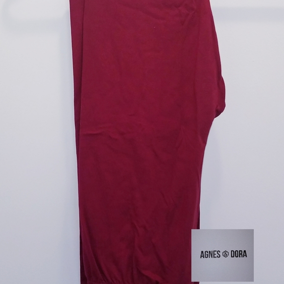 Agnes and Dora Women's Size XS Leggings Red Wine Buttery Soft Fall - Picture 1 of 4